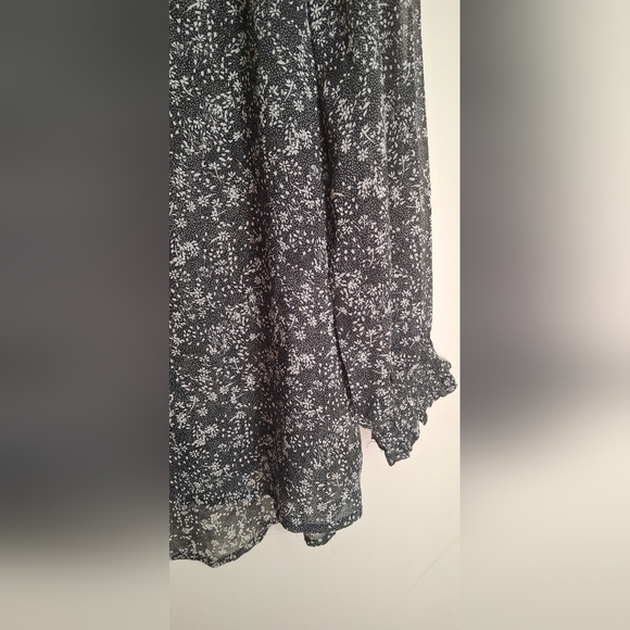 Hayden floral sheer womens blouse size large boho casual party bussines casual - Picture 7 of 9